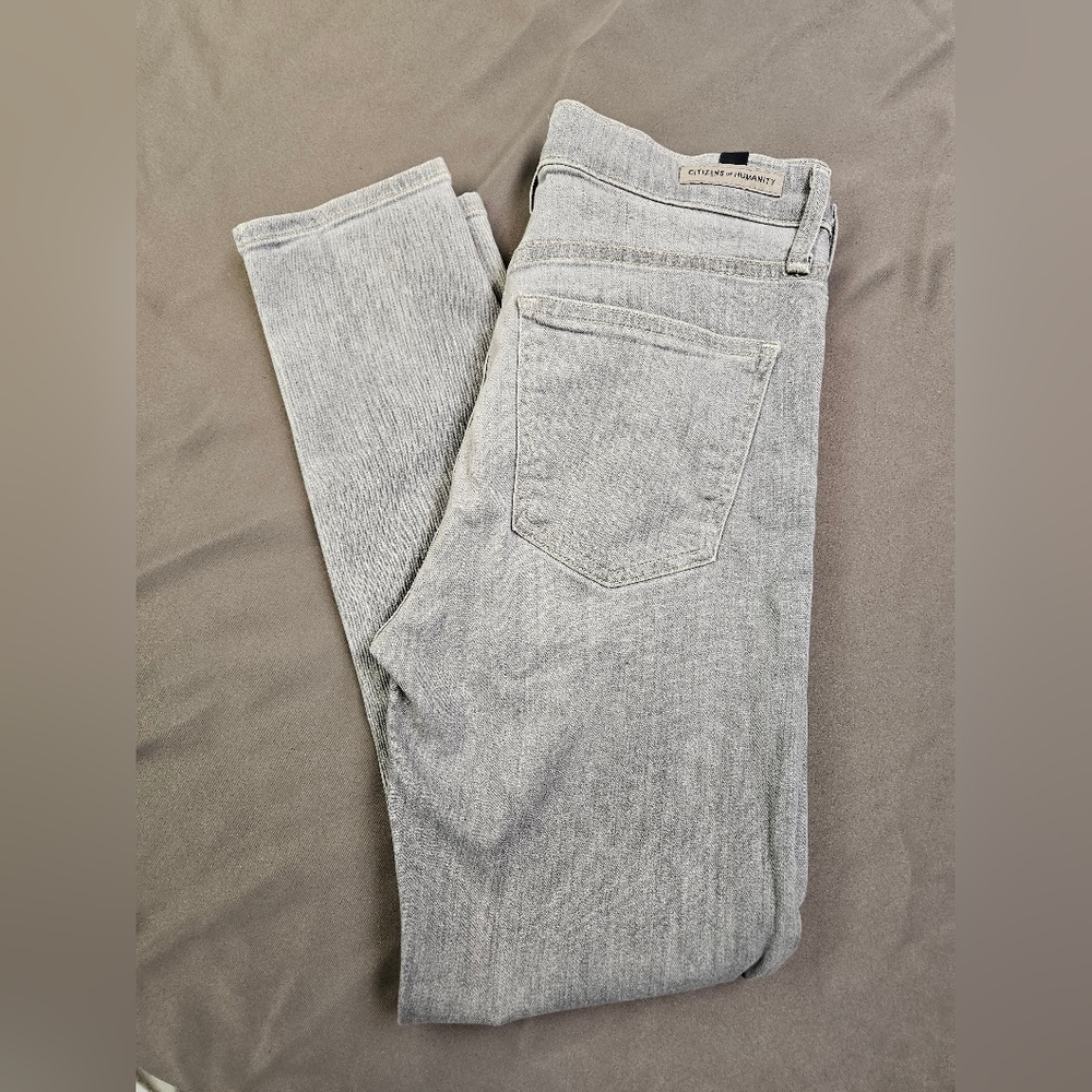 Citizens of Humanity Rocket Crop High Rise Skinny Grey Jeans size 26